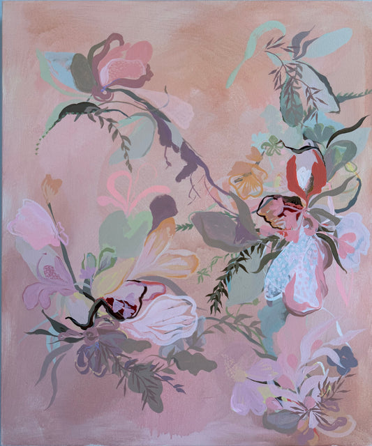 Ladybird Blooms, 30 x 36"